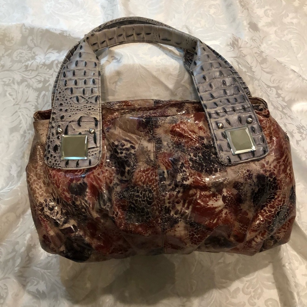 Elegant Multicolor Crocodile-Embossed Women's Bag